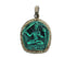 Pave Diamond Turquoise Goddess Pendant, (DTR-2026)